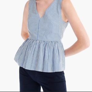 J. Crew Blue and White Tank Top